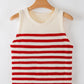 Textured Knit Ribbed Hem Sweater Tank Top