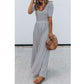 Scoop Neck Short Sleeve Jumpsuit