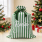 Custom Name Striped Christmas Gift Bag