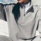 Women's Half-Zip Pullover & Shorts Lounge Set
