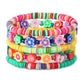 Colorful Clay Fruit Smiley Beaded Bracelet - KOC