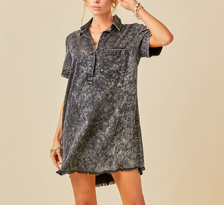 Washed Denim Dress