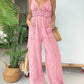 Adjustable Straps V-neck Jumpsuit