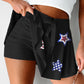 Sequined Flag Star Active Mini Skort