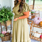 Plus Size V Neck Puff Sleeve Tiered Maxi Dress
