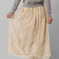 Embroidered Mesh Overlay Flowy Long Skirt