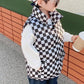 Kids checkered puff vest