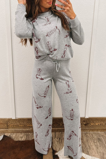 Boots Long Sleeve Top Pants Lounge Set