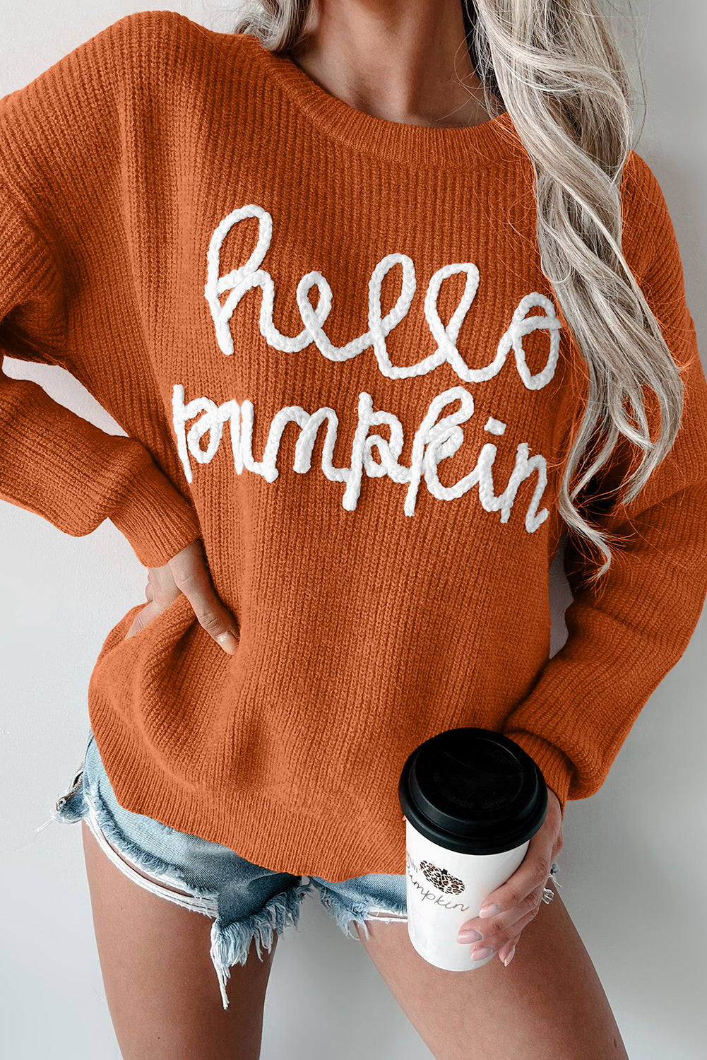 Hello Pumpkin Yarn Sweater