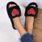 Heart Fluffy Slippers