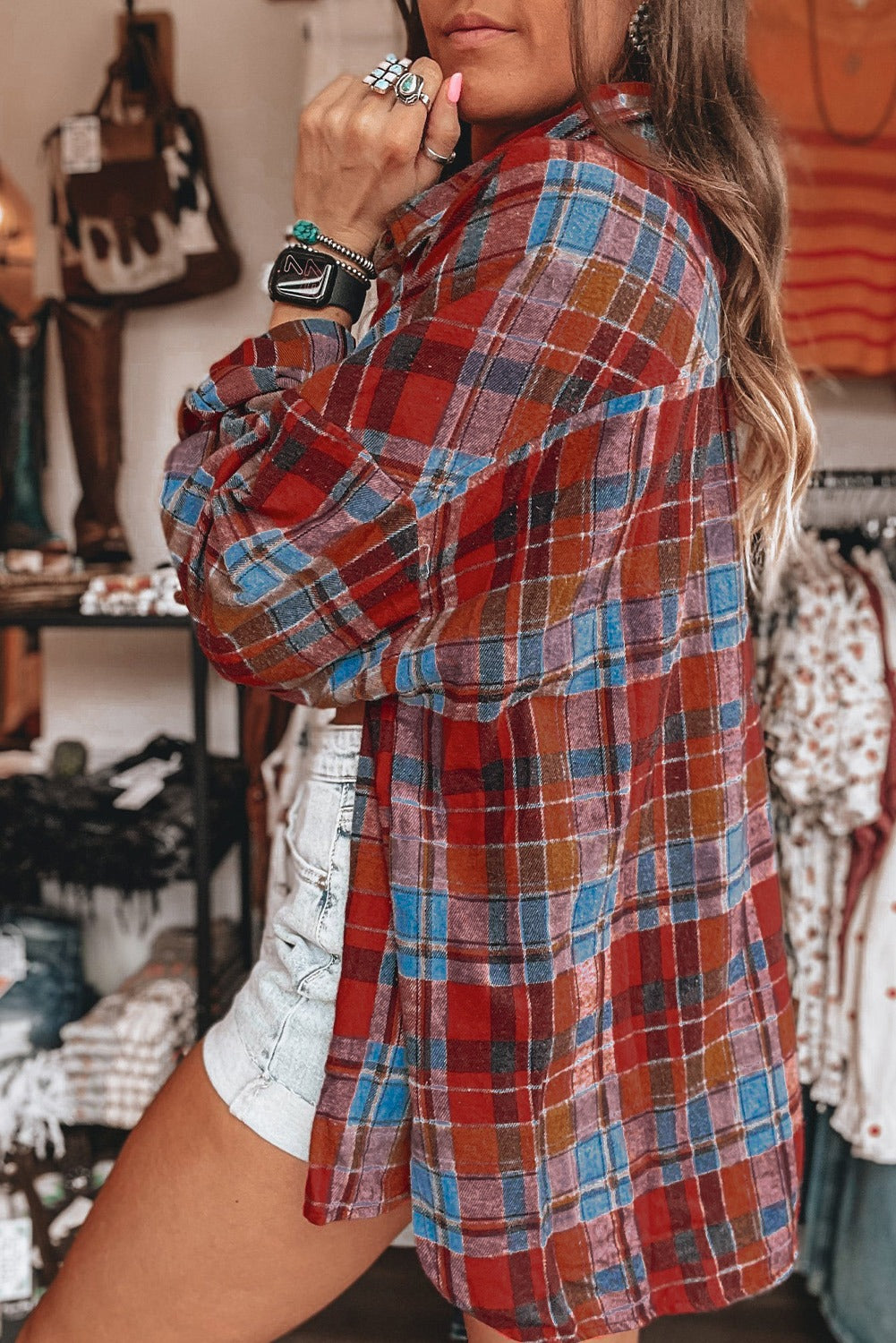 Plaid Print Loose Vintage Shirt