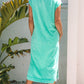 Wash Pocketed T-shirt Long Dress
