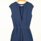 Open Back Cap Sleeve Drawstring Romper