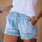 Pocket Frayed Tencel Shorts