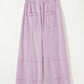 Mineral Wash Exposed Seam Drawstring High Waist Wide Leg Cargo Pants