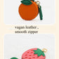 Fruit-Shaped Mini Coin Purse Keychain - Portable PU Leather Wallet & Bag Charm