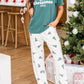 Christmas Tree Print Tee+Pants Lounge Set