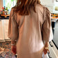Braided Trim Puff Sleeve Dress