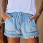 Pocket Frayed Tencel Shorts