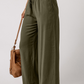 Drawstring Elastic Waist Wide Leg Pants