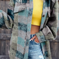 Brushed Plaid Pocketed Oversize Shacket