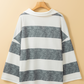 Stripe Oversized Collared Top