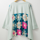 Plus Size Flower Patchwork Exposed Seam Top