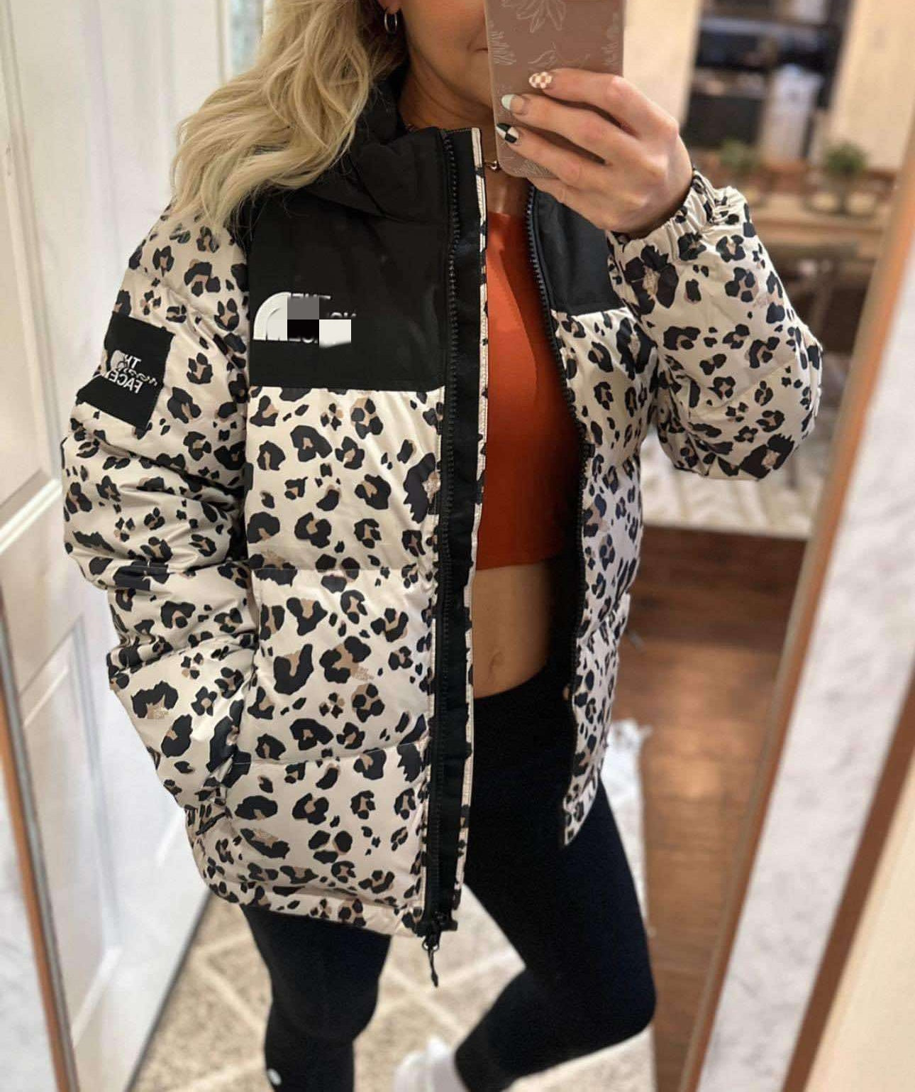 Leopard Patchwork Down Jacket