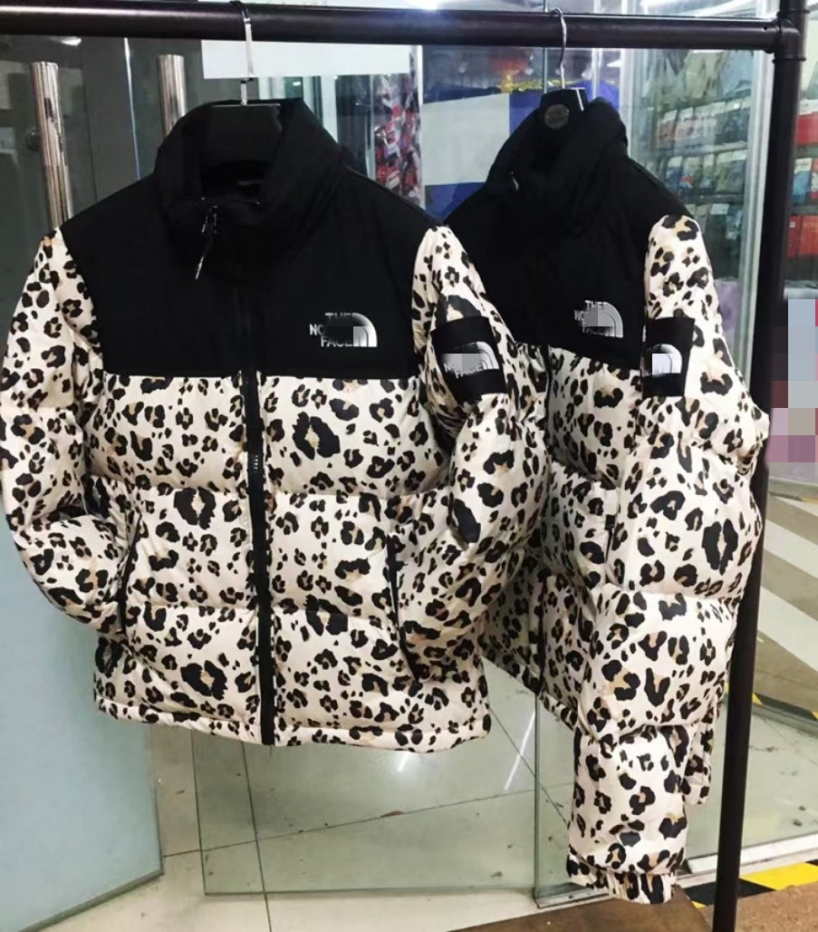 Leopard Patchwork Down Jacket