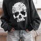 Skull Drop Shoulder Sweatshirt