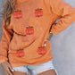 Sequin Pumpkin Patched Twisted Rib Baggy Sweatshirt
