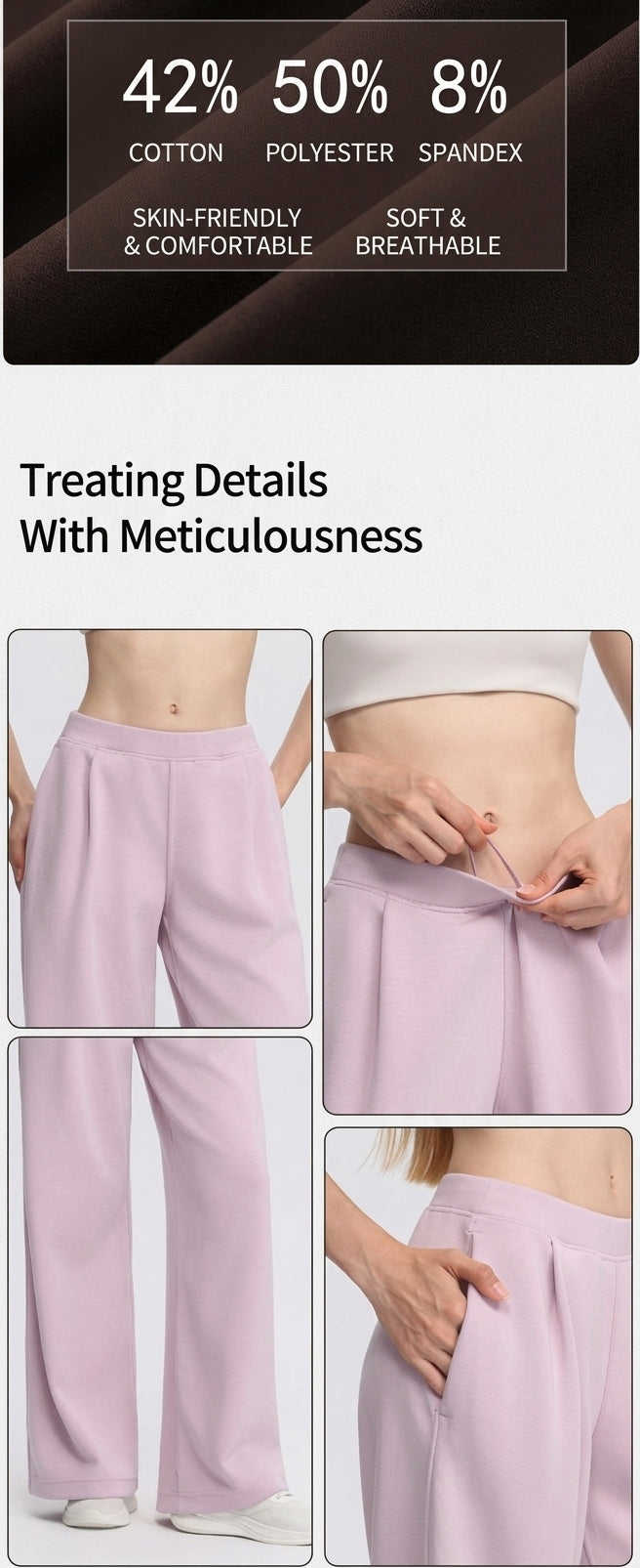 High-Waist Wide-Leg Sweatpants