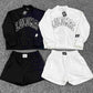 Solid-color Mock-neck Set