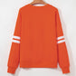 Varsity Striped Detail Drop Shoulder Oversized Sweatshirt