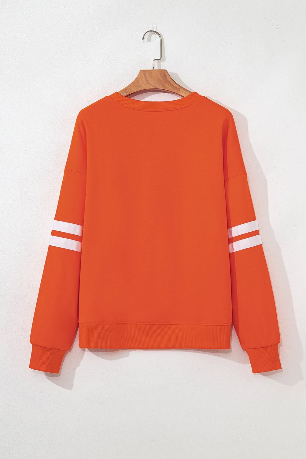 Varsity Striped Detail Drop Shoulder Oversized Sweatshirt