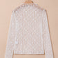 Sheer Floral Lace Long Sleeve Slim Fit Top