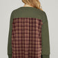 Vintage Plaid Patchwork Drop Shoulder Sweatshirt