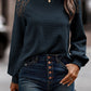 Lace Long Sleeve Textured Pullover