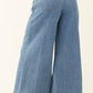 Medium Wash Super Wide Leg Denim Pants