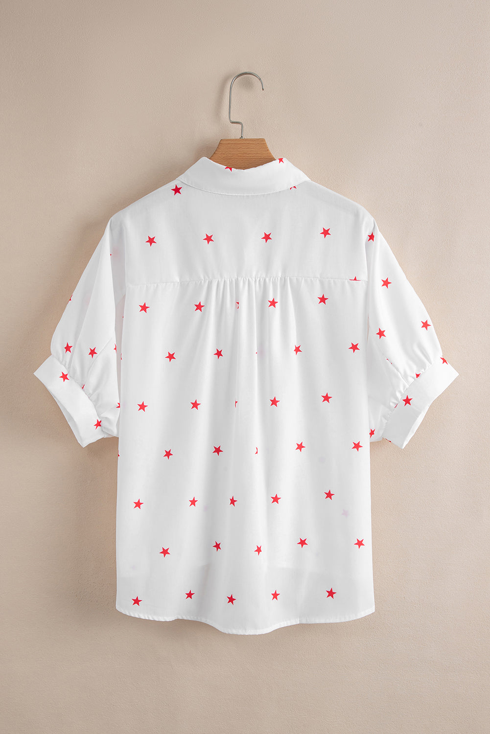 Little Stars Printed Loose Half Sleeve Loose Shirt