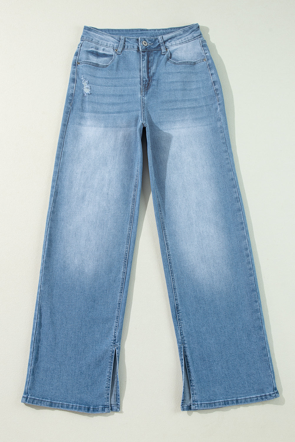 High Rise Shift Slit Leg Straight Jeans – ALBC Wholesale