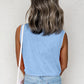 Mineral Wash Patched Chest Pocket Casual Tank Top