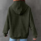 Football Print Hooded Waffle Sweatshirt