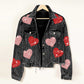 Valentine Heart Sequined Corduroy Jacket