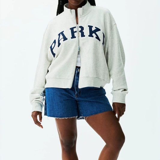 Full Zip Varsity Mock-Neck Jacket