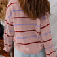 Ribbed Edge Drop Shoulder Sweater