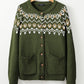 Western Fashion Abstract Printed Cardigan Sweater