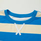 Floral Color Block Drop Shoulder Plus Size Pullover Top