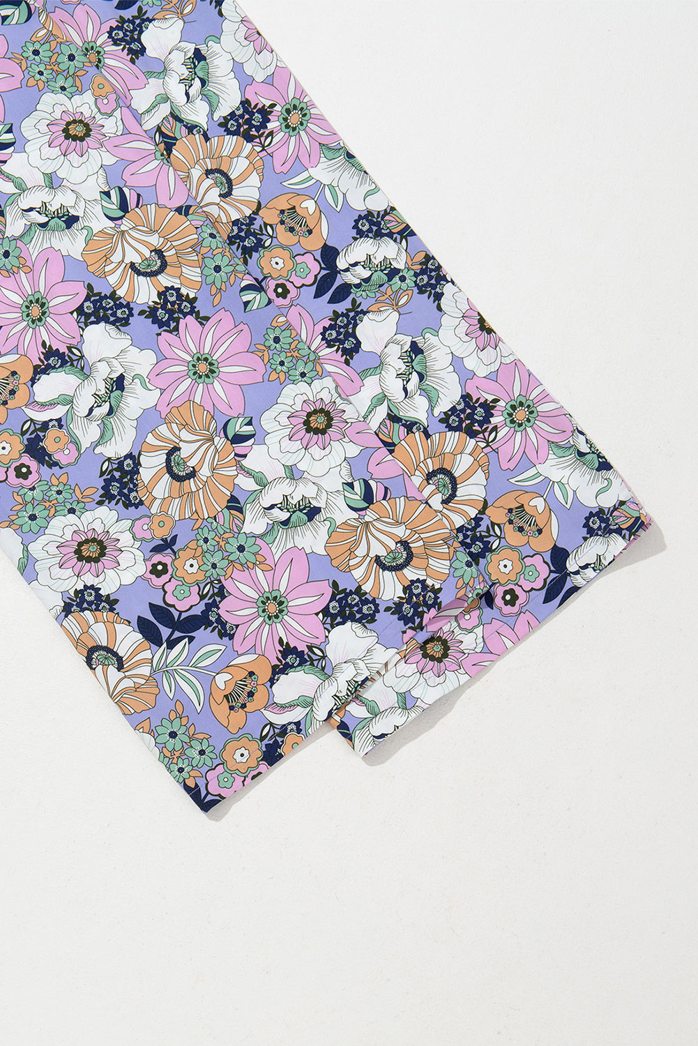 Floral Print Smocked High Waist Square Neck Jumpsuit