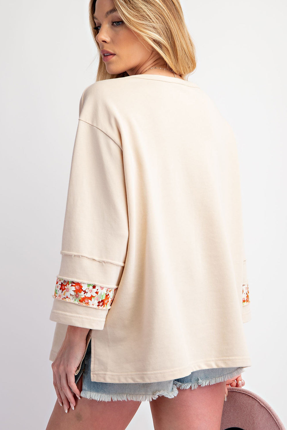 Flower Patch Exposed Seam Top